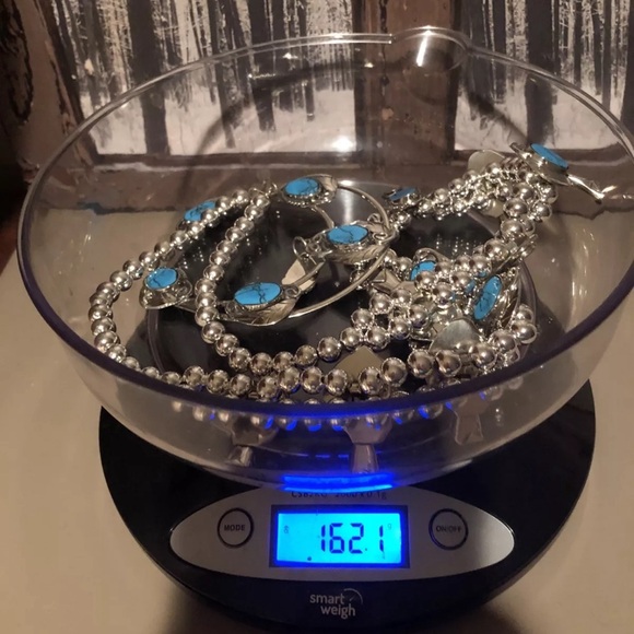 KINGMAN Turquoise Silver Squash Blossom Necklace by Native Jeweler GORGEOUS! ✨ - Picture 9 of 11